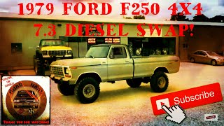 1979 Ford F250 73 Diesel IDI swap test drive [upl. by Mossolb]