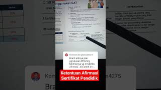 Afirmasi Sertifikat Pendidik PPPK Guru 2023  Afirmasi Serdik PPPK 2023 shorts [upl. by Lyns316]