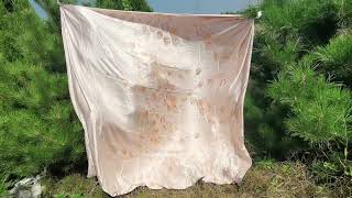 ull silk duvet cover flag struggling in the strong wind [upl. by Partan830]