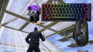 FAST editing With RAZER huntsman mini PURPLE Switch⚡️ Fortnite Free build ASMR 4K 60FPS💫 [upl. by Aivatahs]