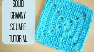 CROCHET How to crochet a solid granny square for beginners  Bella Coco [upl. by Mathe]