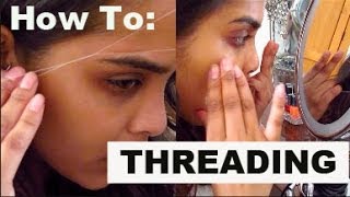 How To Threading Eyebrows and Upper Lip [upl. by Rapp]