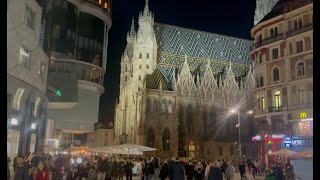 ⁴ᴷ⁶⁰  Vienna Austria Stephansplatz Quick Strool 4K  20241031 [upl. by Lynnworth]