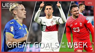 MUDRYK CANCELO SHAQIRI  EURO Qualifiers GREAT GOALS Matchday 78 [upl. by Lynad]