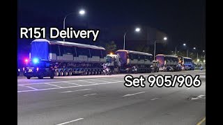 SMRT Alstom Movia R151 905906 EMU 906  12905  Delivery to Tuas West Depot Singapore [upl. by Selemas]