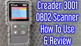 Creader 3001 OBD2 Scanner And Review And How To Use [upl. by Yrakcaz]