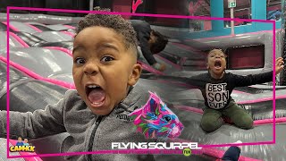 Flying Squirrel Trampoline Park Whitby   Videos for kids [upl. by Rosalinda868]