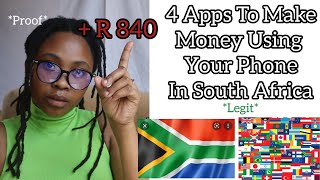 4 Apps To Make Money Using Your Phone in South Africa Proof Included Legit [upl. by Ahcarb]