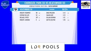 Chirnside Park 1XI v Heathwood 1XI [upl. by Hallerson]