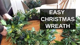 EASY Christmas Wreath  How To Make A Christmas Wreath [upl. by Grimbald87]