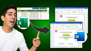 Enviar Datos de Excel a Plantilla Word Crea miles de documentos Word con datos de Excel [upl. by Stillman]