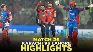 PSL 9  Full Highlights  Karachi Kings vs Lahore Qalandars  Match 26  M2A1A [upl. by Sayre]