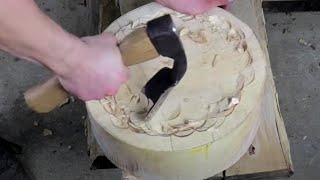 Making A Bowl Using a Restored Rusty Adze Axe [upl. by Leora56]