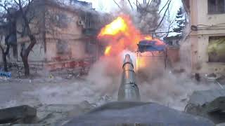 Ukraine war Mariupol live tank battle [upl. by Iegres554]