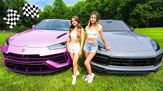 OUR GIRLFRIENDS RACED Lamborghini Urus vs Porsche Cayenne Turbo GT [upl. by Hazen]