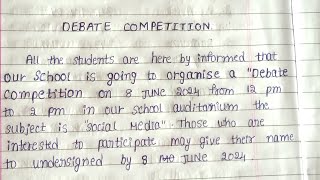 Debate competition [upl. by Crysta]