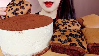 ASMR FLUFFY CHOCOLATE CASTELLA TIRAMISU CAKE MUKBANG 폭신한 초코 카스테라 티라미수 케이크 먹방 eating sounds [upl. by Muhcan]