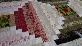 242 Another Way to Quilt the Large 16quot Blocks for the Revised Churn DashLog Cabin Blocks Quicker [upl. by Illyes]