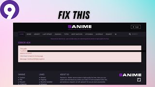 How to Fix Error 404 on 9Anime [upl. by Alamap]