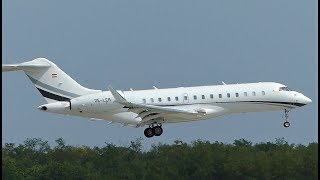 Bombardier Global 6000 OELEM landing at Ferihegy Airport [upl. by Innoc641]