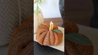 Turning a loofah into a pumpkin falldiy [upl. by Doak]