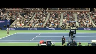 Roger Federer vs Damir Dzumhur  COURT LEVEL VIEW 2019 US Open R2 [upl. by Effie961]