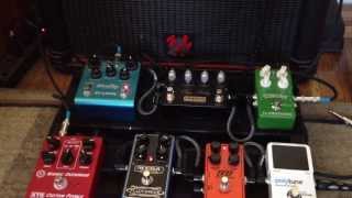 Pedalboard demo XTS Atomic Overdrive Mesa Flux Drive Empress Tape Delay [upl. by Akimert]