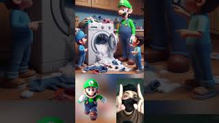 Marios team has a bad day doing laundry with the kids mario mariobros supermario [upl. by Sherrill42]