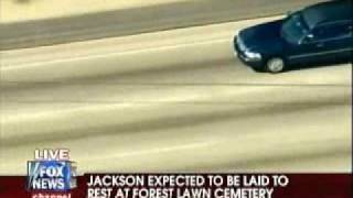 Hearse Containing Michael Jackson En Route To Staples Center [upl. by Marys276]