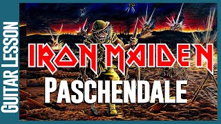 Iron Maiden  Paschendale  Guitar Lesson Tutorial [upl. by Almira]