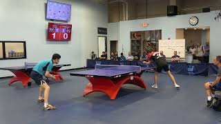 Westchester Table Tennis Center July 2023 Open Singles Finals Jian Li Vs Romain Lorentz [upl. by Amarillas]