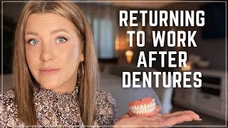 How long should you take off work after getting immediate dentures [upl. by Ahsitahs694]