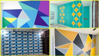 50 geometric wall painting designsideas geometric accent wall paint  3dwall painting designs [upl. by Naes]