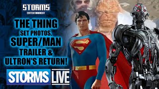 The Thing Set Photos SuperMan Trailer Ultron Returns  STORMS LIVE [upl. by Kenlay470]