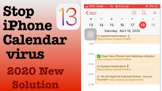 How to Delete iPhone spam calendar virus 2020 iOS 13  Remove calendar virus in iPhone [upl. by Nilloc]