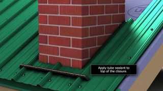 How to install chimney flashing when using Unions MasterRib metal roofing panel [upl. by Noorah]