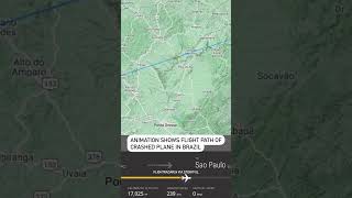 Animation shows flight path of crashed plane in Brazil [upl. by Ecnahs549]