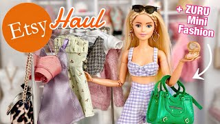 Barbie ETSY Shop Haul  ZURU Mini Fashion Unboxing  Realistic Doll Clothes amp Accessories [upl. by Ettevram305]