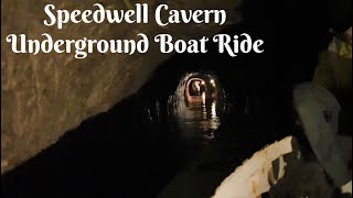 Underground Boat Ride in a old Mine Speedwell Cavern Castleton Peak District Derbyshire England [upl. by Mendes]