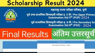 scholarshipresult Final Results scholarship exam 2024 5th amp 8th Class ll रिजल्ट2024 [upl. by Macmahon76]