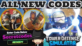 ALL TOWER DEFENSE SIMULATOR NEW CODES FOR JUNE 2024 ALL SECRET CODES FOR TOWER DEFENSE ROBLOX [upl. by Lundell955]