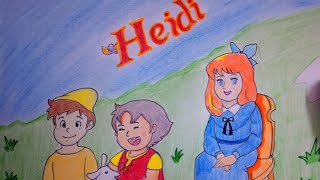 drawing and colouring Heidi cartoon heidi chuttitv Heidi cartoon Colouring Heidi claura [upl. by Cha]