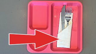 3 fast easy ways to FOLD NAPKINS for cutlery [upl. by Hgielanna]