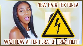 First Wash Day after Keratin Treatment on Natural Hair  Cliove Organics  Simply Subrena [upl. by Htaras977]