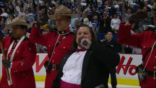 Canucks Vs Blackhawks  Game 5 Intro and National Anthems in HD [upl. by Del]