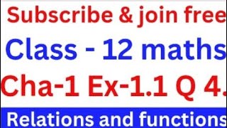 chapter 1 Ex 11 Q 4class 12 maths easy steps [upl. by Leryt]