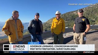 Gov Lombardo and Rep Amodei visit Davis Fire site [upl. by Kevyn169]