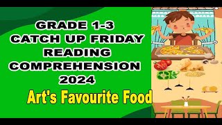 GRADE 13 CATCH UP FRIDAY READING COMPREHENSION 2024 [upl. by Michella]