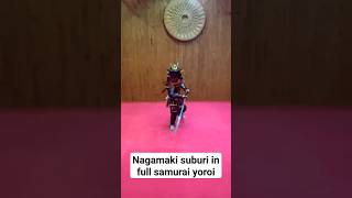 Nagamaki training in full Samurai armor armor samurai nodachi kenjutsu katana [upl. by Thorndike]