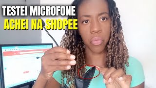 TESTEI MICROFONE QUE ENCONTREI NA SHOPEE  MICROFONE DE MESA BOM E BARATO [upl. by Elleirua]